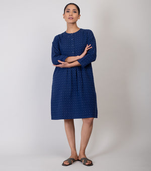 Navy Cotton Printed tunic