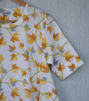 Yellow Printed Cotton Top