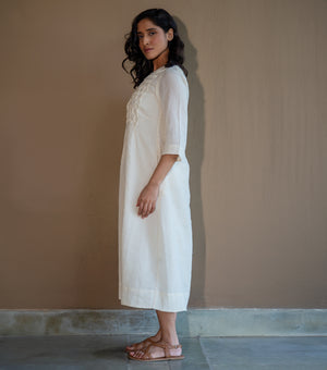 SOFT BREEZE COTTON SMOCKING DRESS