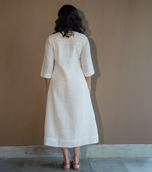 SOFT BREEZE COTTON SMOCKING DRESS