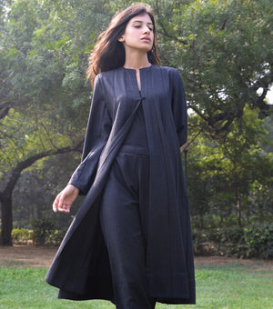 Black Fine Woolen Jacket