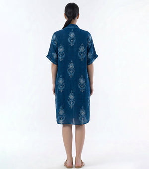 Indigo Floral Printed Tunic