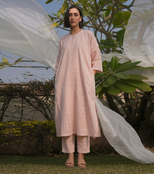 Pink Woven Cotton Co-ord Set