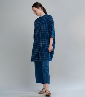 Indigo Printed Cotton Shirt