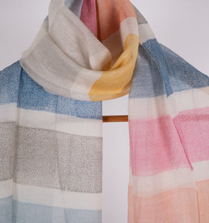 Multicolor Printed Chanderi Stole