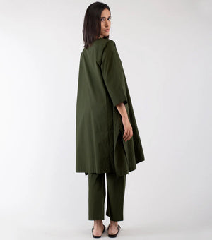 Olive Green Cotton Co-ord Set