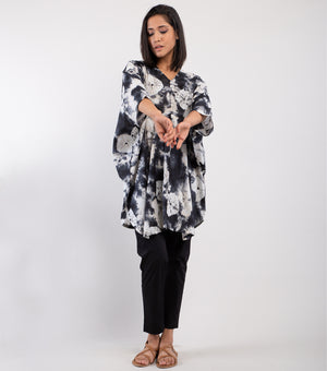 Blue white tie & dye cotton Tunic