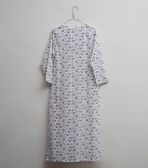 White Printed Cotton Kurta