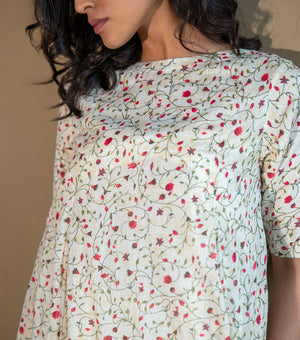 ALL OVER FLORAL PRINTED KURTA SET