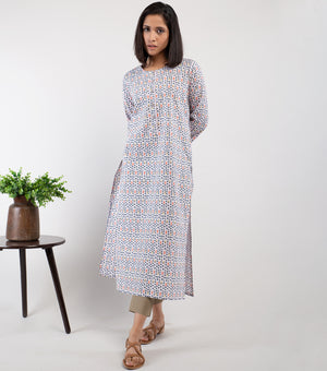 Multicolor Printed Cotton Kurta
