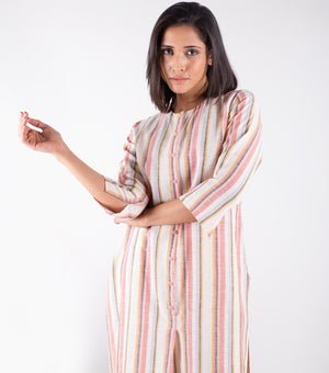 Multicolor Striped Cotton Co-ord Set