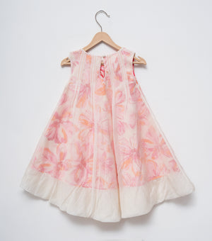 Blush Whisper Layered Dress For Girls