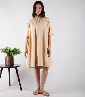 Beige Cotton Dress