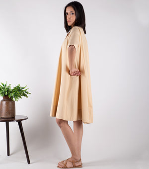 Beige Cotton Dress