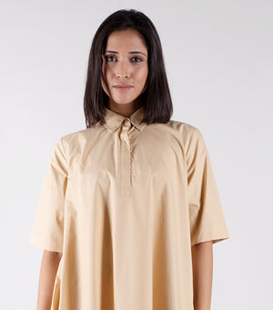 Beige Cotton Dress