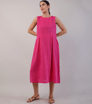 Pink Sleeveless Cotton Dress