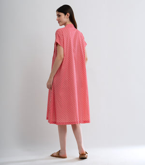 Red Printed Cotton Dress
