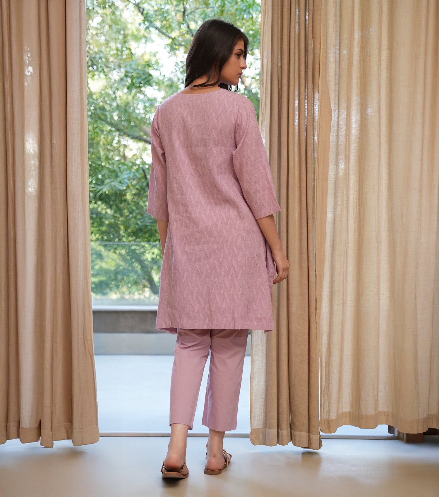 Mauve Woven Cotton Co-ord Set
