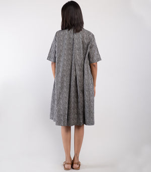 Black Printed Cotton Dress