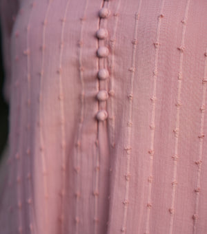 Peach Cotton Woven A-line Kurta Set