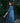 Blue Cotton Printed A-line Shirt Dress