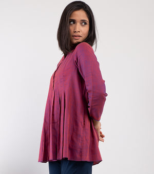 Magenta Woven Cotton Top