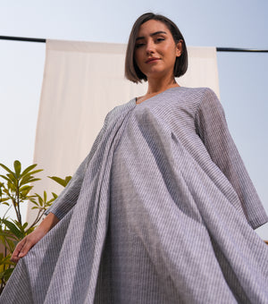 Blue Flow Cotton Dress