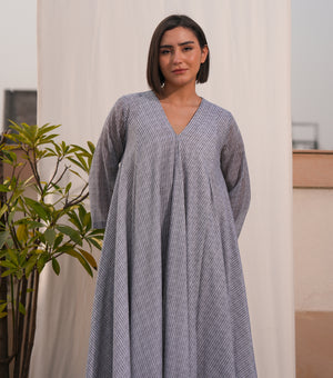 Blue Flow Cotton Dress