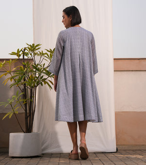Blue Flow Cotton Dress