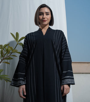 Black Woven Cotton Tunic