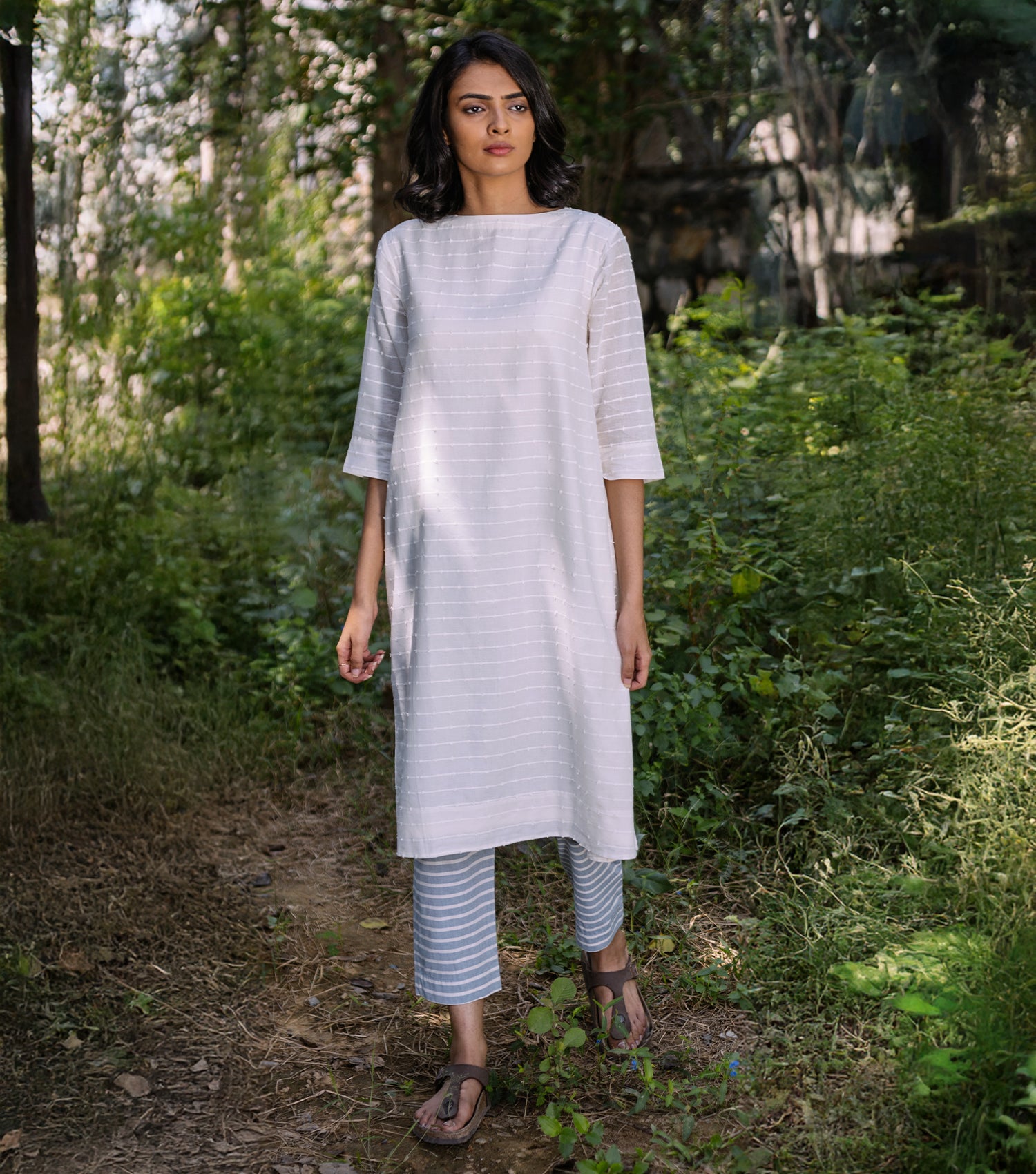 White Cotton Summer Dress