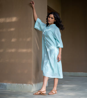 Mint Green Cotton Shirt Dress