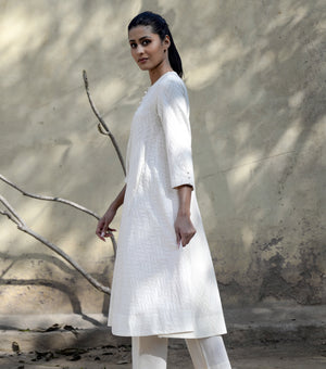A-line cotton kurta with pants