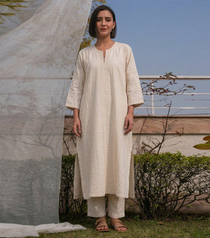 Natural Woven Cotton Co-ord Set