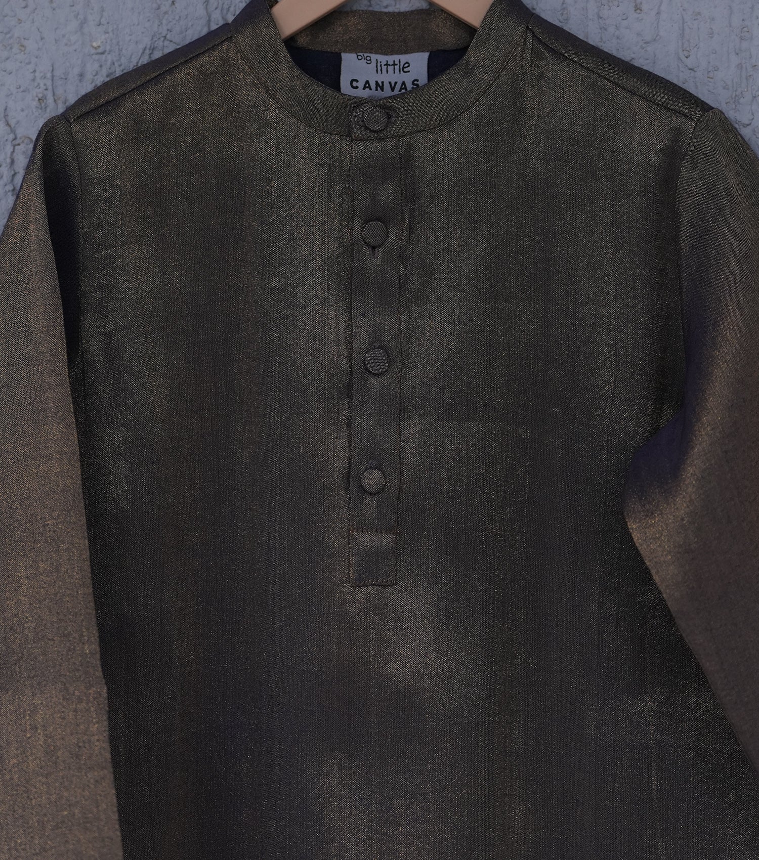 Navy Tissue Festive Kurta for Boys