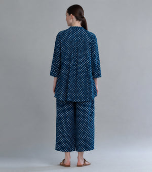 Indigo Dot Cotton Co-ord Set