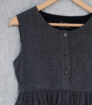 Woven Design Gathered Dress For Girls