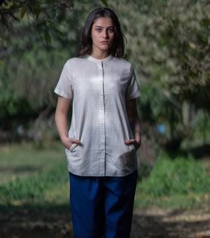 Natural Woven Cotton Shirt
