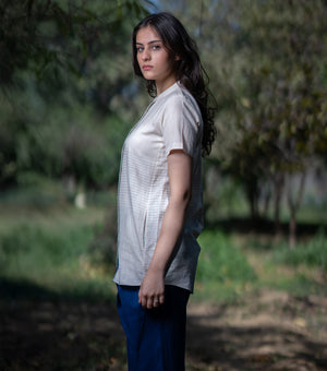 Natural Woven Cotton Shirt