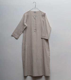 Beige Cotton Linen Kurta