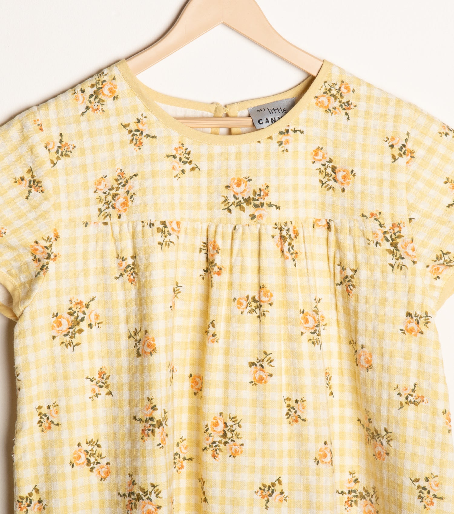 Yellow printed cotton dress