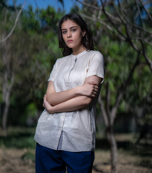 Natural Woven Cotton Shirt