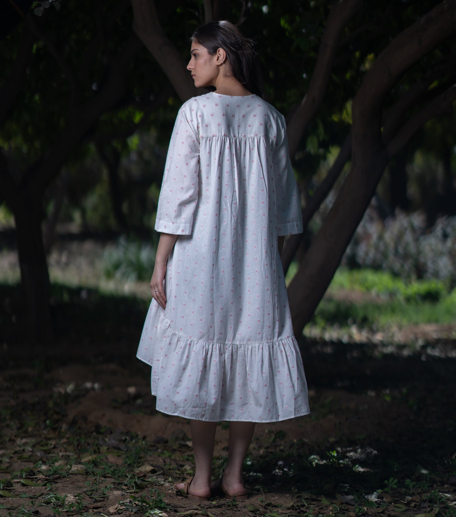 Natural Woven Cotton Dress
