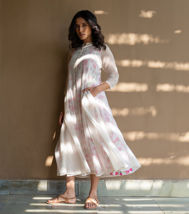 Pink Chanderi Dress