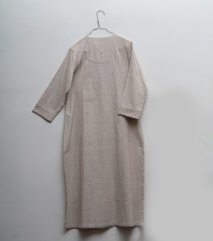 Beige Cotton Linen Kurta