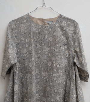 Grey Printed Cotton Top