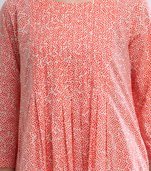 Red Printed Cotton Dress