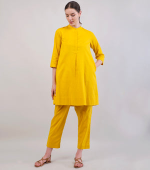 Mustard Woven Cotton Co-ord Set