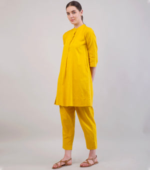 Mustard Woven Cotton Co-ord Set