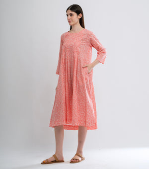 Red Printed Cotton Dress